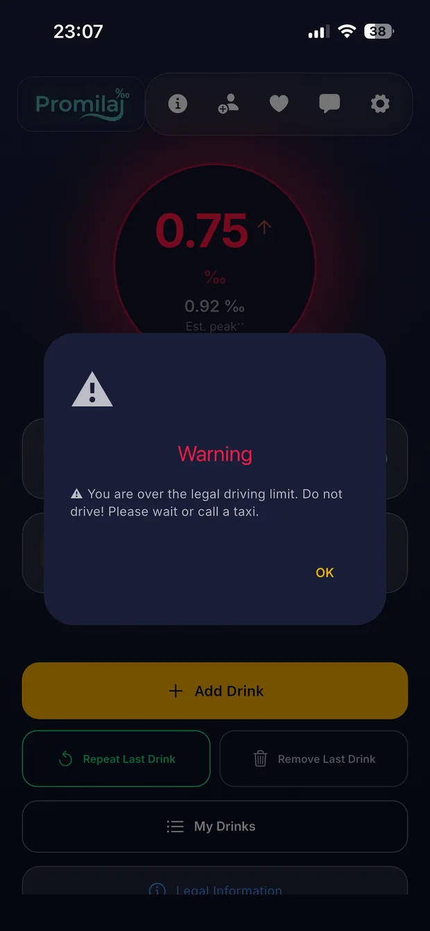 Driving Warning